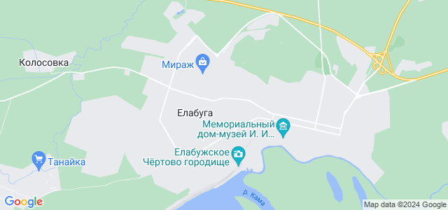 Елабуга на карте россии показать где находится